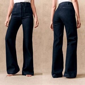 Sezane NWOT Le 70’s High Waist straight leg denim jeans